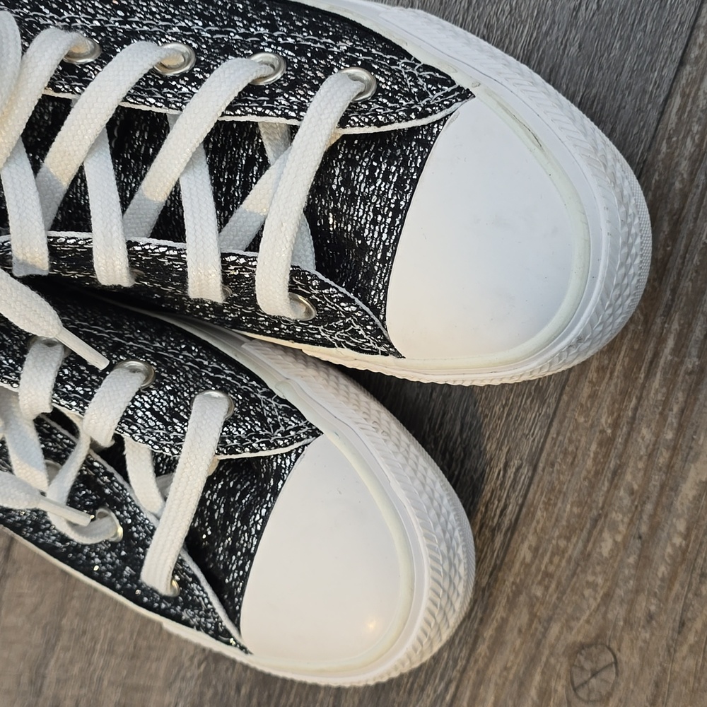 Converse CHUCK TAYLOR All Star High Top Glitter Sneakers Women 7.5 - Picture 8 of 11